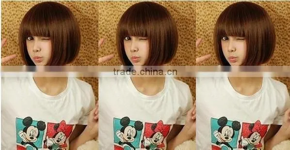 Hot style Student short bob wig natural looking cheap wigs