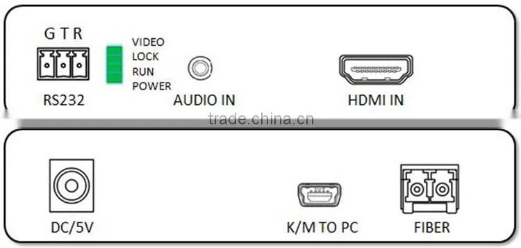 2016 New 1080P 10KM HDMI fiber extender with RS232 & external audio