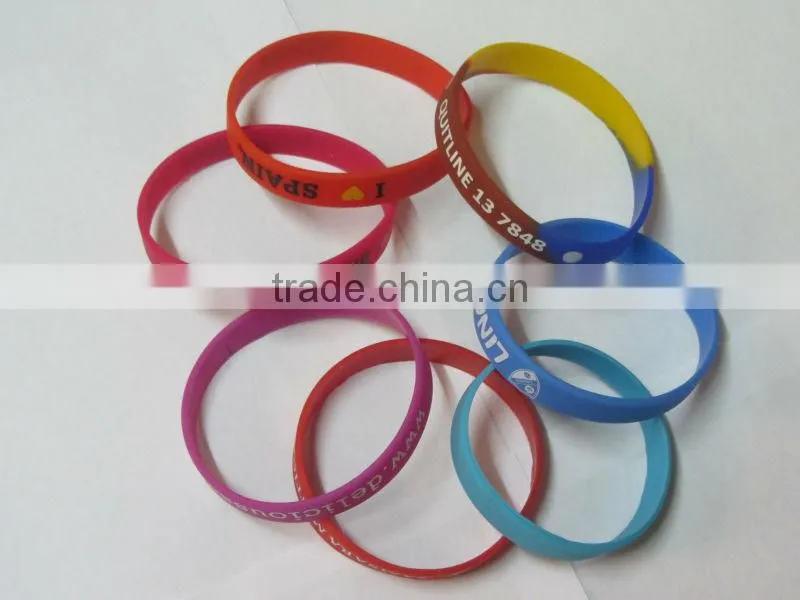 OEM logo print cheap custom bracelet silicone