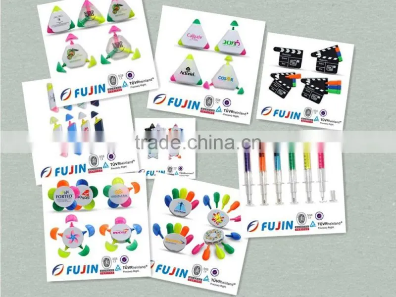 3 in 1 triangle shaped gift highlighter set/liquid chalk markers/Cheap gift highlighter
