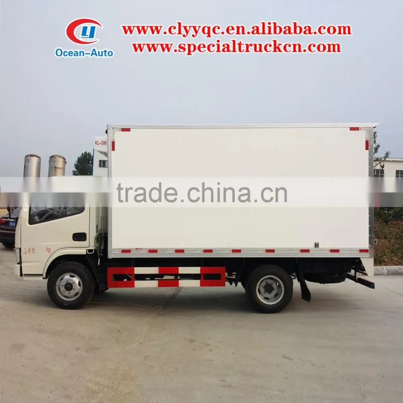 3 TON Dongfeng DFAC 4x2 food refrigerator van truck for sale