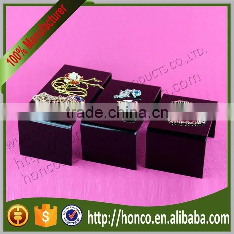 Top Quality Black Colour Acrylic Jewelry Display Necklace Platform Rack