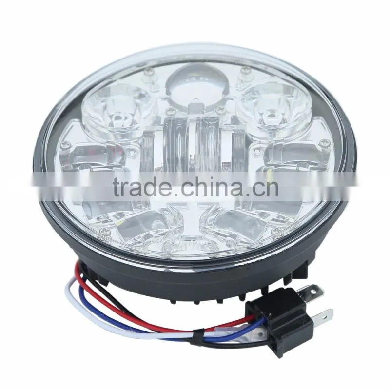 Black&Chrome 5-3/4'' 5.75" Daymaker Projector Headlight For CVO Dyna Fat Street Bob