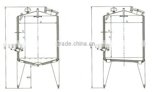 2000L sugar melting tank sugar dissolving tank