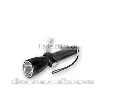 China factory price time crank dynamo solar flashlight