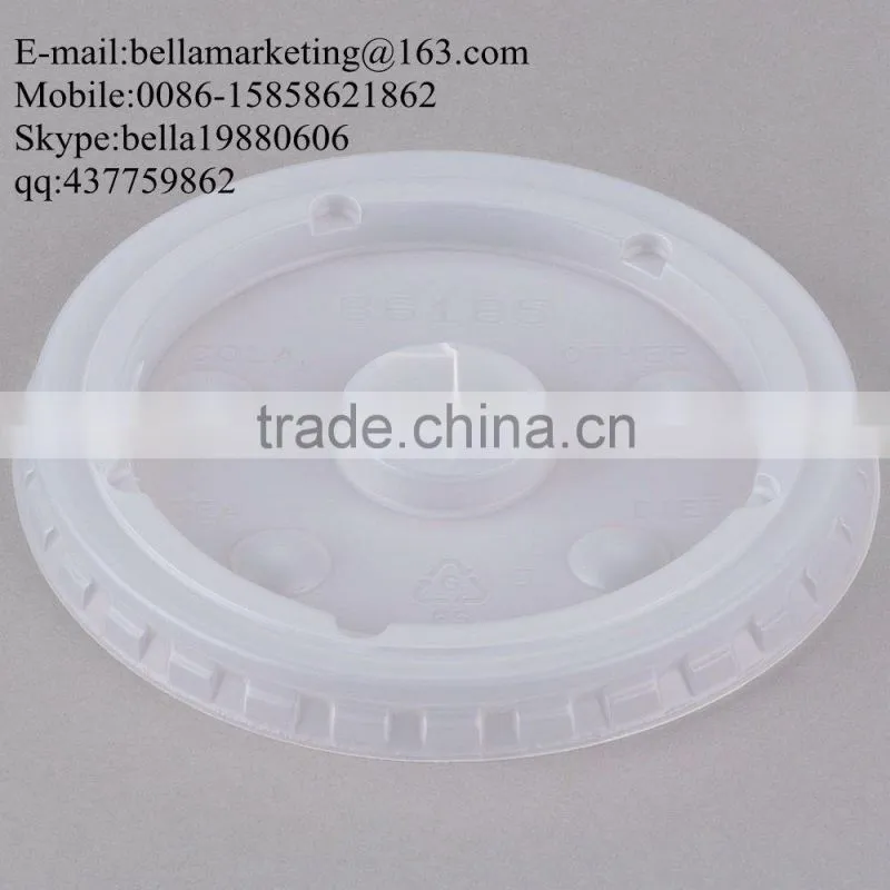 Plastic Lid with Straw Slot for 16, 20, and 24 oz. Tall Paper Lemonade Cup