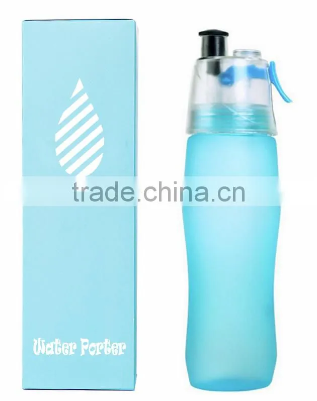 700ml Cycling Running Water Drinking Bottle Climbing Misting Spray Healthy Sports Cup with pull-top spout