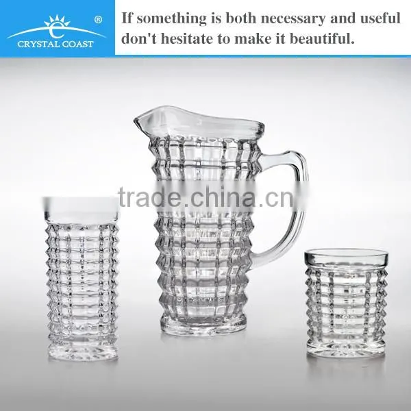 7PCS frothing pitcher with suit giftware glass water jug