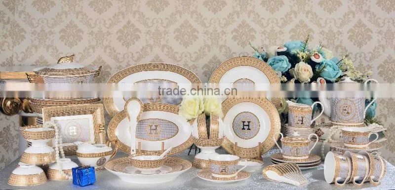 New design bone china tea set bone porcelain dinnerware