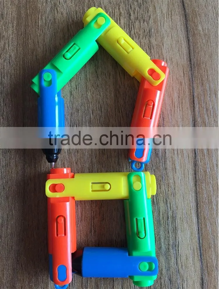 2016 newest folded multi function pen/ballpen with led light