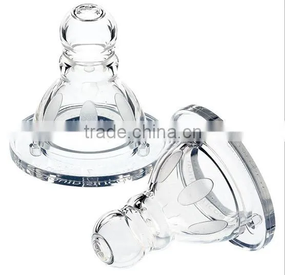 silicone transparent baby nipples