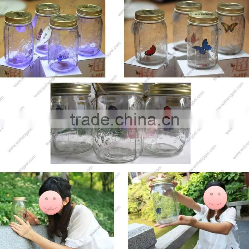 New Promotion Gift Valentine's Christmas Gift 2011 LED Jar Electronic Butterfly IN A Jar