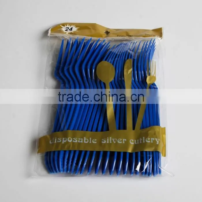 colorful disposable plastic fork for dessert or fruit