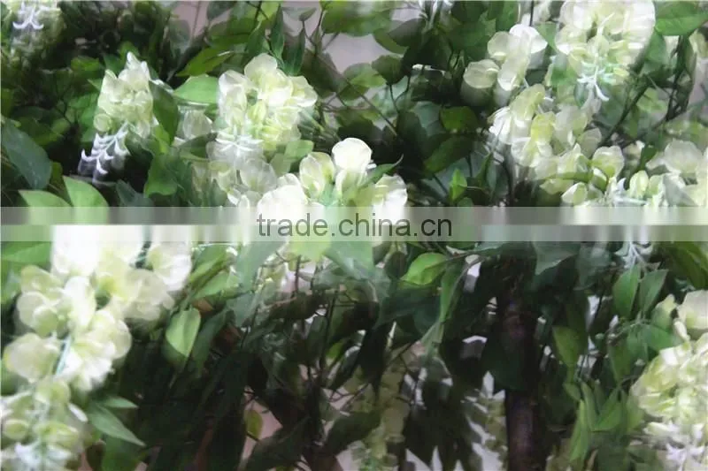 Home garden deco 50cm to 400 cm hight artificial white large Chinese wistaria EDHS1501 1609