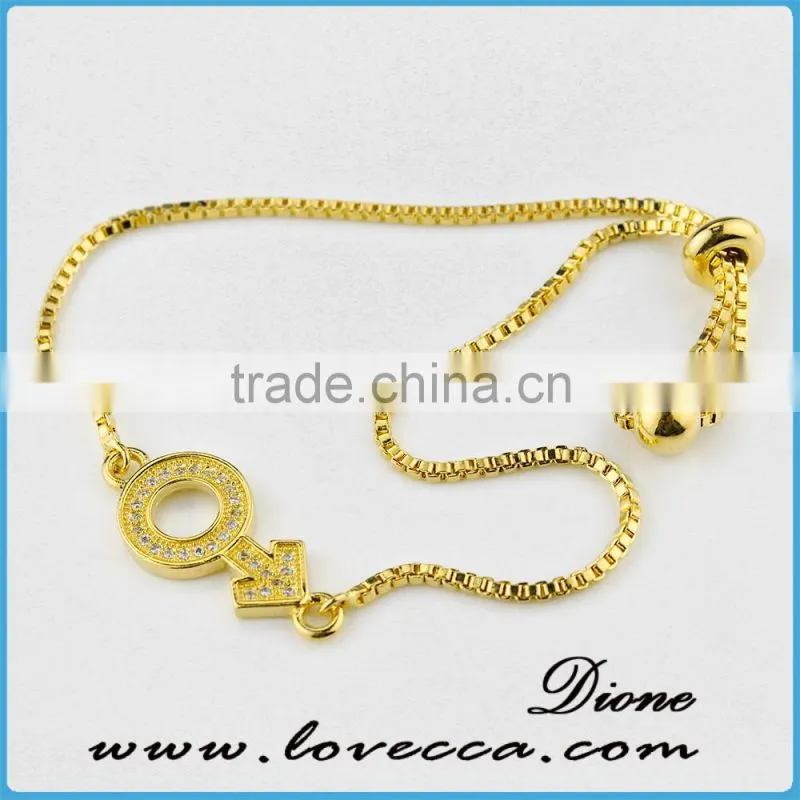 Adjustable micro pave CZ Bracelet,Cubic Zirconia Chain Bracelet for girls and women