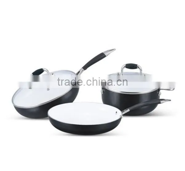 Aluminum Tensile Cookware Set With Fry & Casserole&Wok