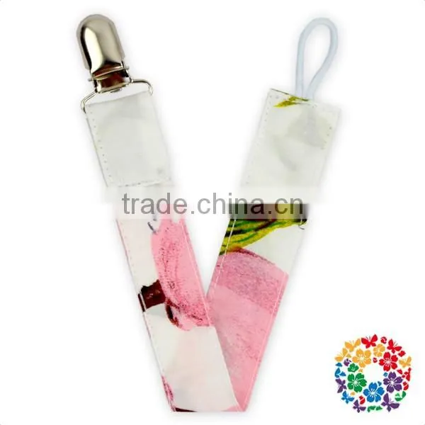 New Arrival Baby Boys Cheap Pacifier Clips Teething Sooner Holder Cotton Pacifier Holder Clip