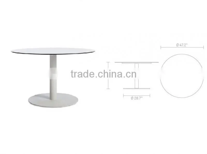 2015 New aluminum frame modern coffee table