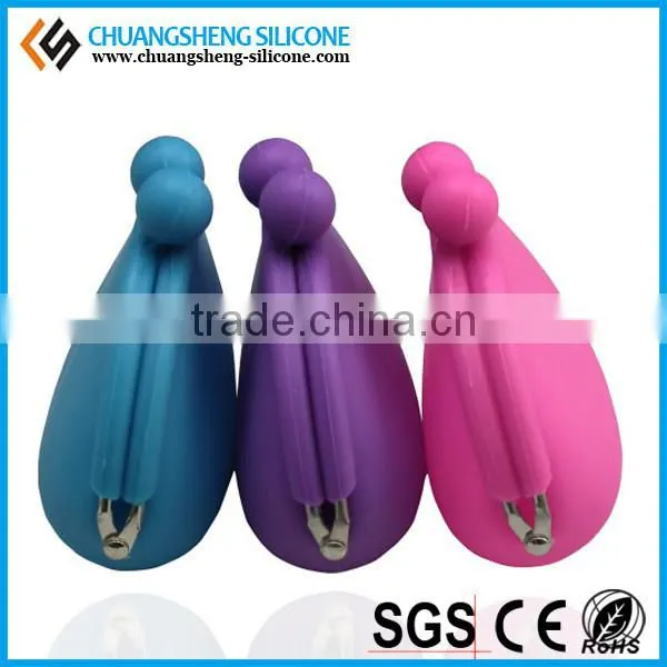 hot selling travel lady silicone coin wallet with custom logo