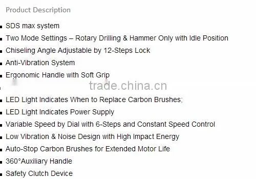 2640 RONIX ROTARY HAMMER 40MM SUPER MODEL 1200W