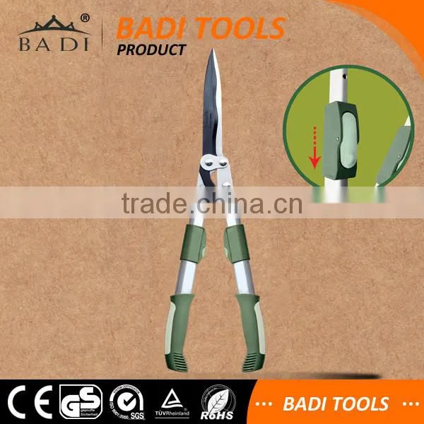 Shearing steel handle long handle/teliscopic pruning shear ratchet hedge shears