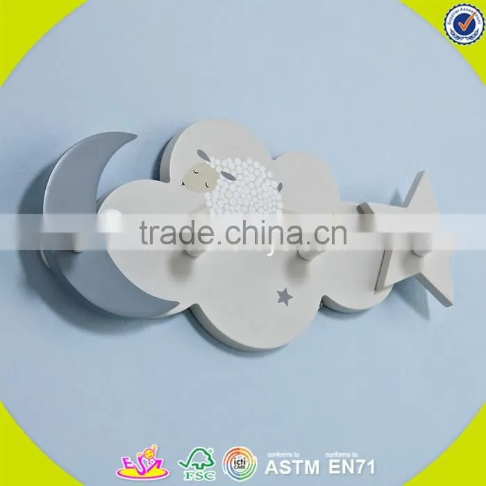 wholesale bird shape kids wooden wall coat hook high quality children wooden wall hook W09B019