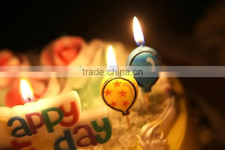 Character and Balloon Happy Birthday Candle