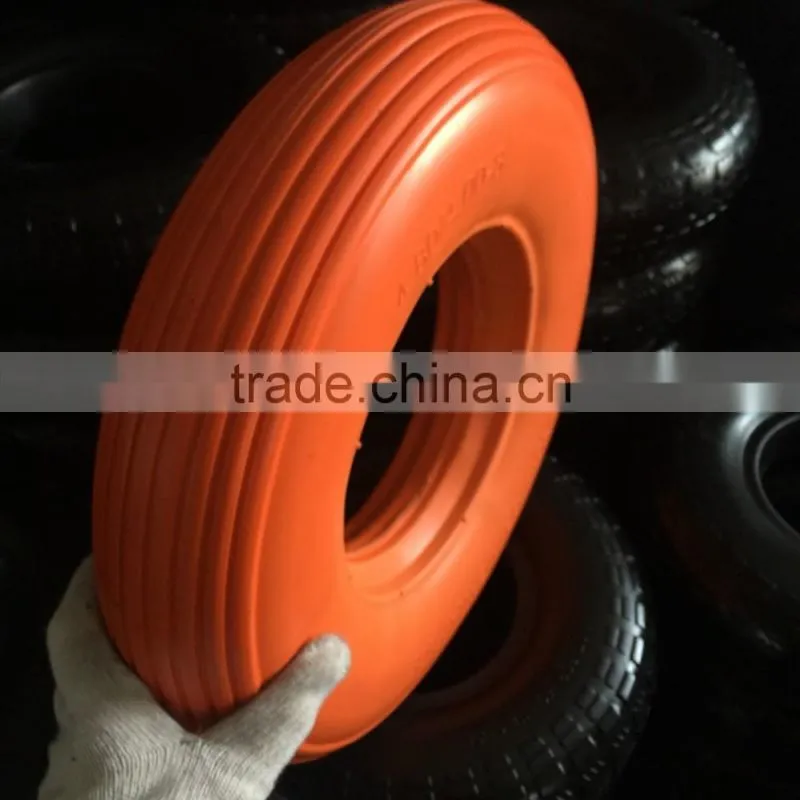 high quality flat free wheel 4.00-6