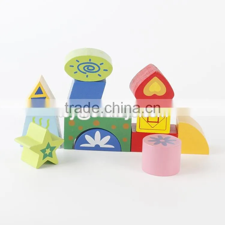 Best children coordinating eye and hand wooden educational toys funny shape blocks kids wooden educational toys W12D067