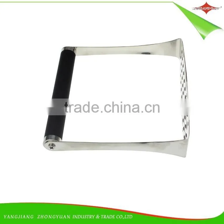 ZY-F1017 good quality stainless steel potato presser with soft tpr grip
