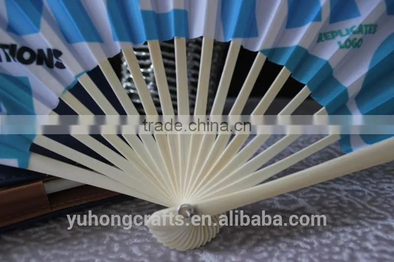 Bamboo cloth hand fans for gift