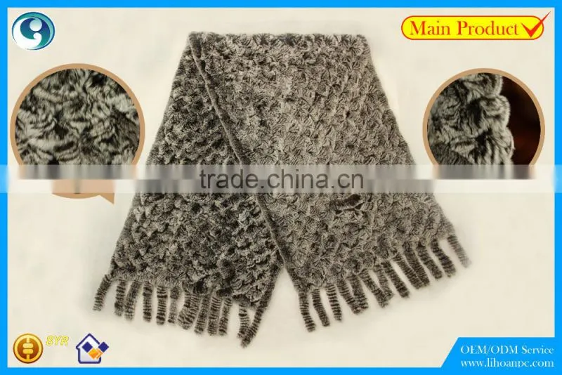 High Quality Knitted Rex-Rabbit Scarf