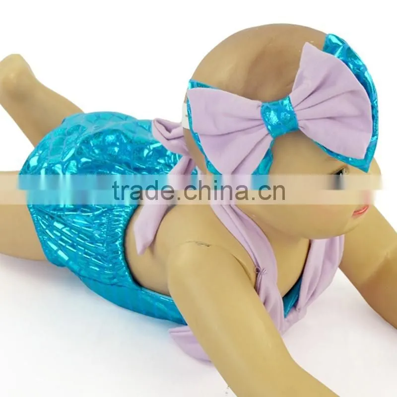 Stylish Fish Scale Baby Swimwear Kids Boutique Swimsuit Set