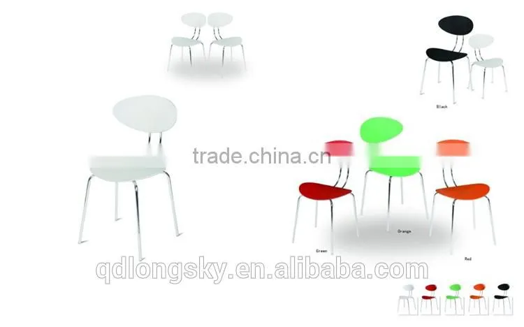 LS-4023 High Quatlity Elegant Modern Designer Plastic Dining Chair stackable pp chair price