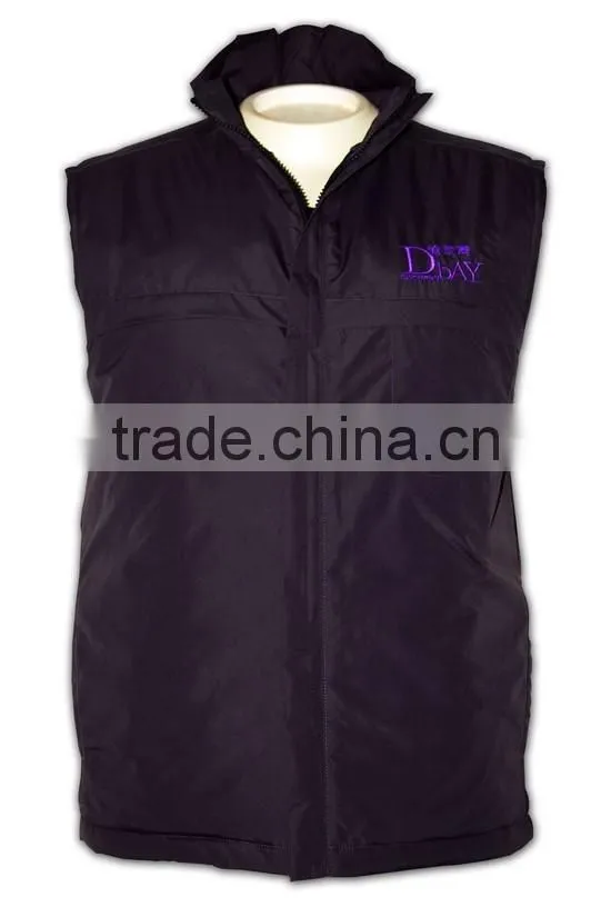 China manufactory high quality stiff neck fitted sleeveless nylon puffy vest