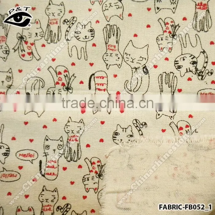 Cheap Wholes Fabric Cute Cat Pattern Fabric For Home Decoration