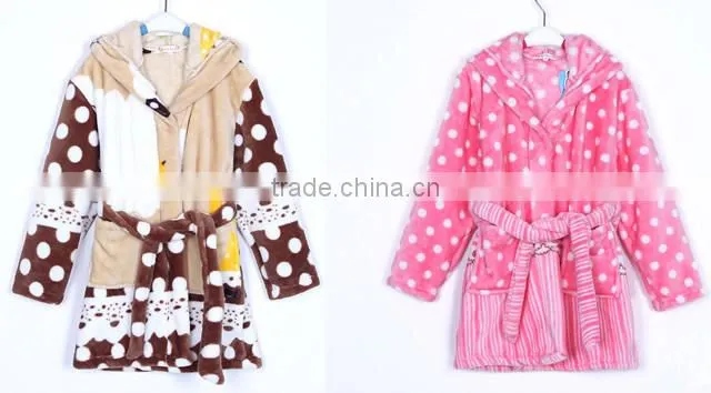 Fleece Cartoon special bathrobe for children