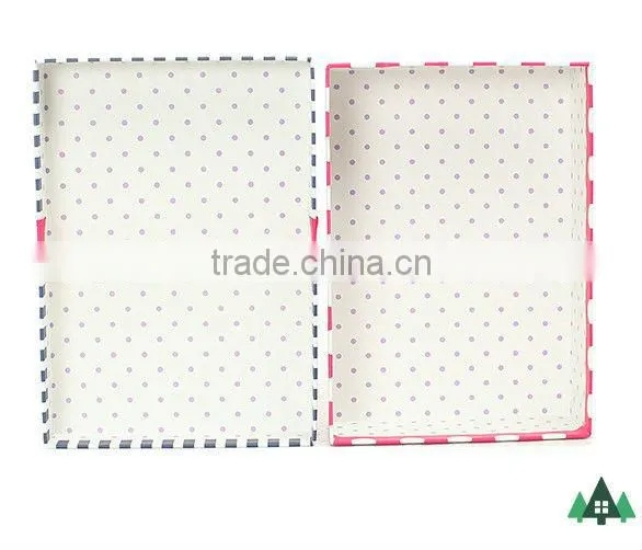2015 Custom Made Large Decorative Gift Boxes with Bar Strips Printing