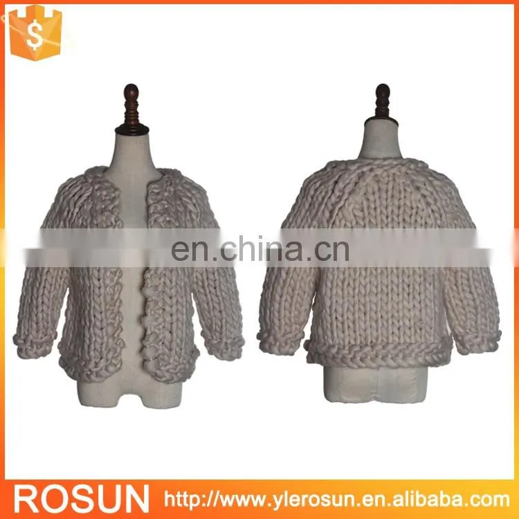 Supplier Soft 100% Wool Handmade Sweater for Babies