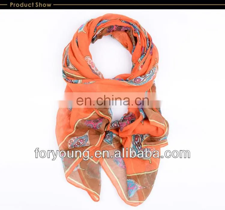 leaf print latest scarf designs