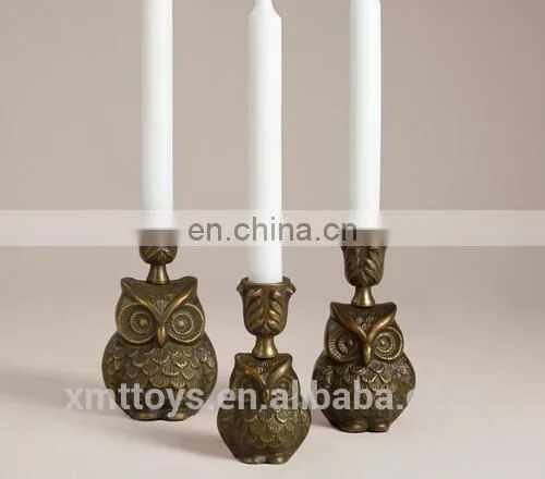 polyresin owl candle holder candle stand