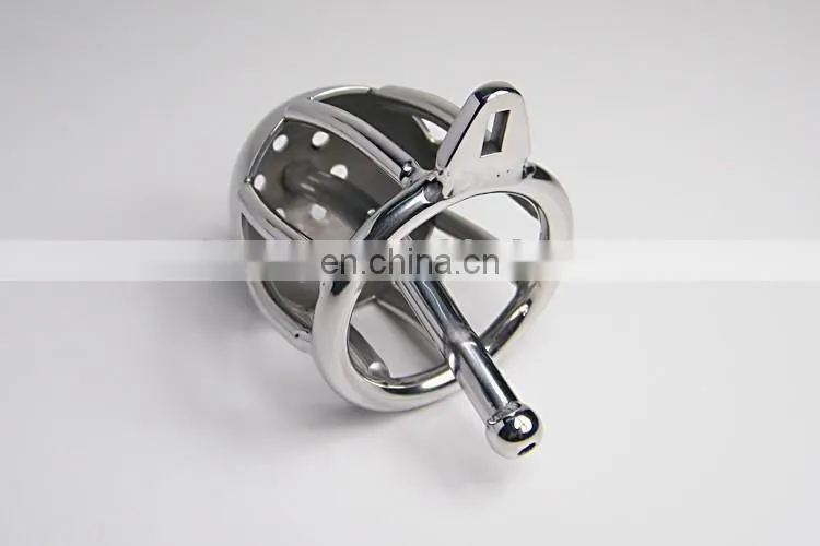 2015 new design stainless steel lockable cock cage penis cage