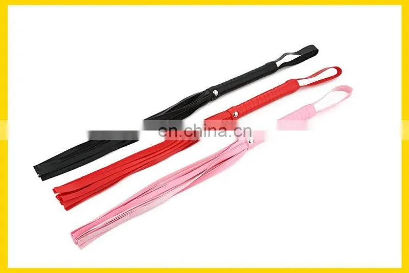 classic faux PVC leather whip for party favor toy