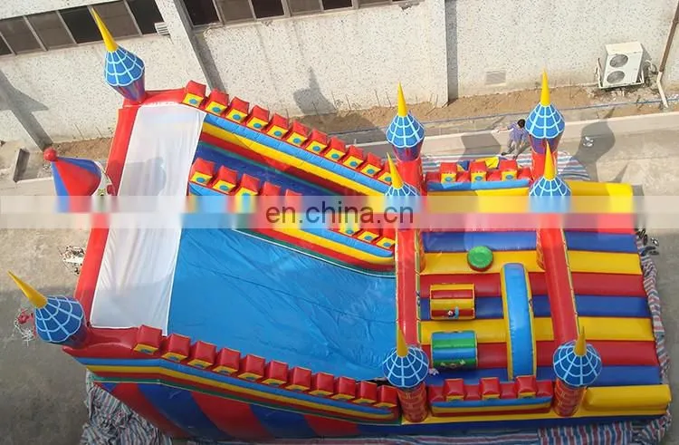 Newest funny clown Inflatable castle dry slide for kids and adults