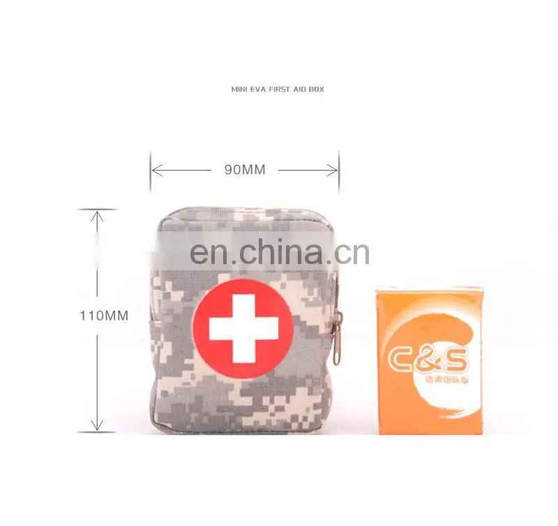 CANVAS soft mini survival medical bag firstaid case with camouflage fabric