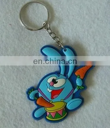 lovely custom shaped soft PVC heart shaped key chain