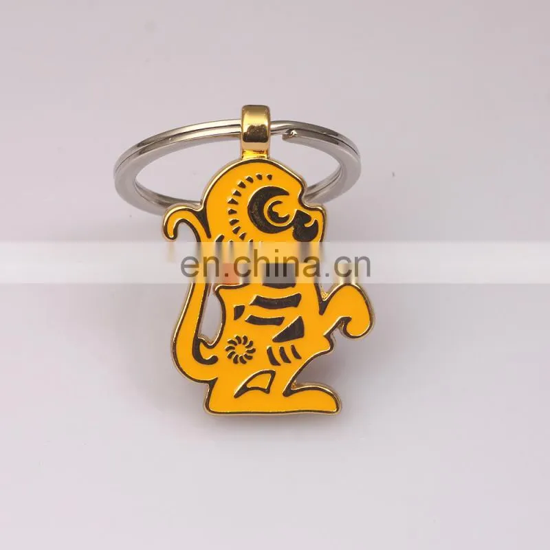 promotional metal cute rabbit animal keychain