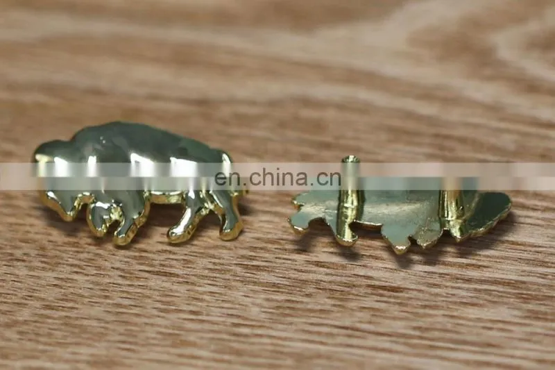 Wholesale custom metal Animals Shapes labels metal tags metal plates for handbag