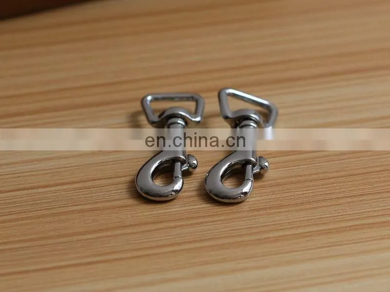 promotional custom belt accessory metal Double snap swivel snap hook for handbag