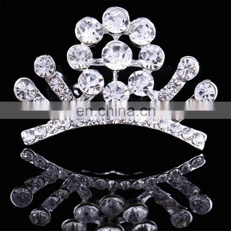 Mini Cute Sweet Kids Trendy Rhinestone Korean Style Crown Tiaras